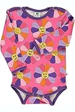 Småfolk Baby Girls Body LS, Flower Infant and Peuter Costumes, , 92, , 92