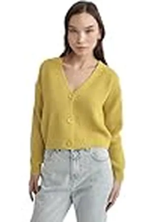 DeFacto Gebreid damesvest - verscheidenheid aan gebreide jassen - truien & cardigan - gebreid vest voor dames, , L