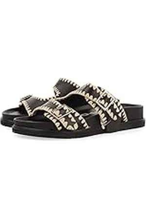 Gioseppo Oranjekleurige biologische sandalen met gespen voor dames, Zwart, 36 EU