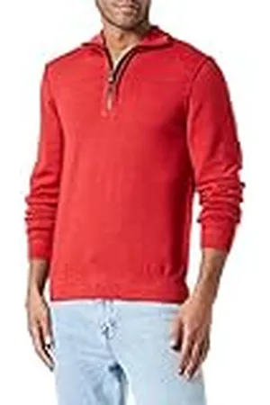 HUGO BOSS Heren Knitwear Knitted_Sweater, Bright Red, XL