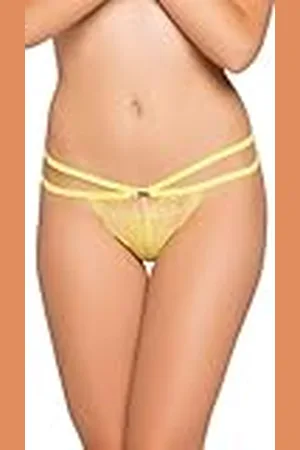 Seven til Midnight Seven Til Midnight Dames Strappy Lace Panty met satijnen strik Strappy Lace Panty With Satin Bow