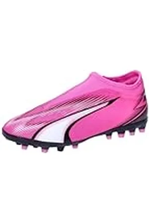 PUMA Ultra Match Ll Mg Jr voetbalschoen voor kinderen, uniseks, Poison Pink Wit Zwart, 5 UK