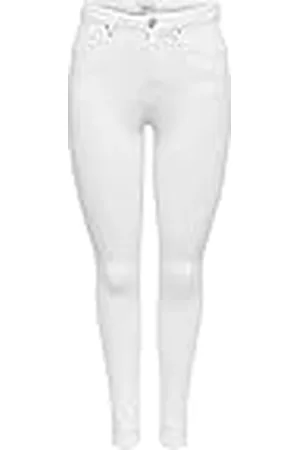 ONLY Witte damesjeans Onlpower Mid Pushup Sk DNM Rea795 Noos XXS / 34L, , XXS / 34L