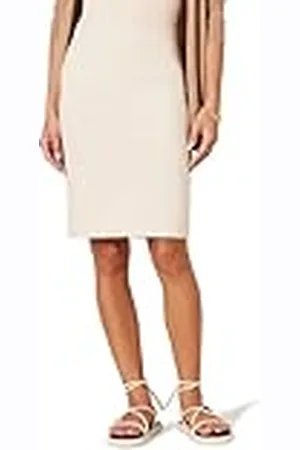 Amazon Ponte Pull-On Boven de knie getailleerde kokerrok, , XS