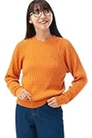 Tommy Hilfiger Dames CO Cable C-NK Sweater WW0WW41142, Trui, oranje, XXS, , XXS
