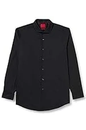 HUGO BOSS Kason slim fit overhemd voor heren van lichtgewicht katoenen keperbinding, , 42