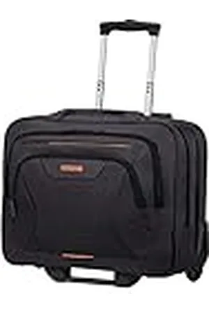 American Tourister American Tour Minister At Work - 15,6 inch laptoptas met rollen, 44 cm, 22 L, zwart/oranje (zwart/oranje)