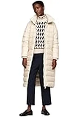 Tommy Hilfiger Dames MW DOWN FUNNEL NK MAXI COAT WW0WW43553, Puffer Coat, Beige, XXS, , XXS