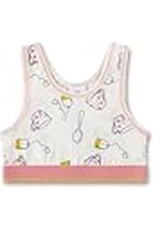 Sanetta Meisjesbustier | Comfortabele en comfortabele bustier voor meisjes van biologisch katoen. Ondergoed met geweven band en cupallover | Meisjes Bustier, , 140 cm