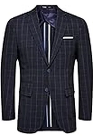 SELECTED Male Blazer Geruit Linnen, , 42