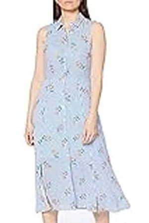 Koton Dames hemdblousejurk met strepen en bloemenprint partyjurk, , 40