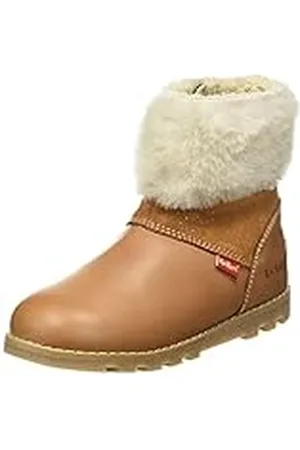 Kickers Nonofur Mary Jane Flat voor babymeisjes, Camel Brillant, 1 UK Child
