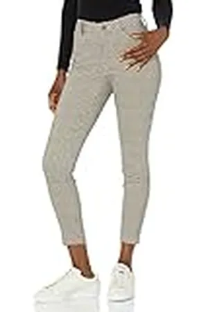 Tommy Hilfiger Dames bedrukt, casual, geruit, enkelhoog, skinny broek, , 44