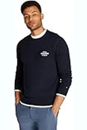 Tommy Hilfiger Heren Graphic Cotton Crew MW0MW38336 Pullover Sweater, Blauw, S, , S