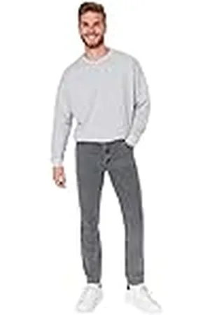 Trendyol Mannelijke Jonge Hoge Taille Skinny Fit Relaxed Jeans, , 46