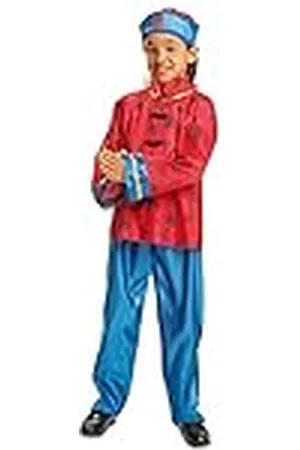 Dress up America Chinees Jongenskostuum - Traditionele Chinese Kinderoutfit Voor Kinderen - Culturele Kinderkleding - Traditionele Set Van Shirt, Broek En Hoed Voor Kinderen