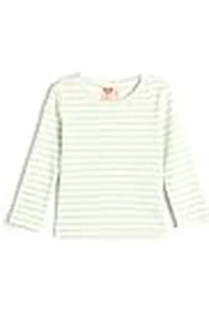 Koton Babygirls katoenen T-shirt met lange mouwen en ronde hals, , 2-3 Jaar