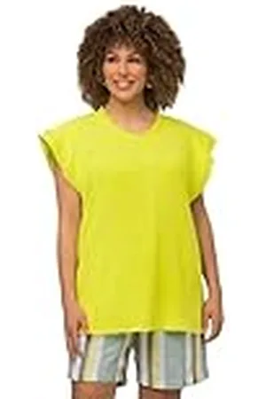 Ulla Popken Dames, grote maten, blouseshirt, mousseline, volantmouwen, Aline, , 50/52 NL