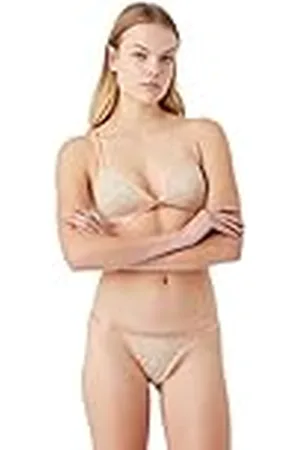 Emporio Armani Dames All Over Embroidery Lace Brazilian Brief Bikini Stijl Ondergoed, Papaya/Flower Gard., S