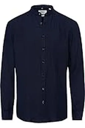 Brax Heren Fit linnen overhemd Style Lars lange mouwen met opstaande kraag, , S