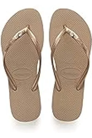 Havaianas Slim Crystal Glamour Sw dames teenslippers , Rose Goud Metallic Rose Goud, 33/34 EU