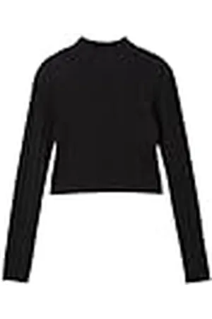 TOM TAILOR Slimfit trui voor meisjes en kinderen, met geribbelde structuur en opstaande kraag, , 152
