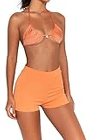 FAE House - Honey Bikini Top - Mars - Luxe Dames Zwemmode - Levendig Koraal - 100% Duurzame Stoffen - Koude handwas - Gouden Charm Verbetering - Maat S