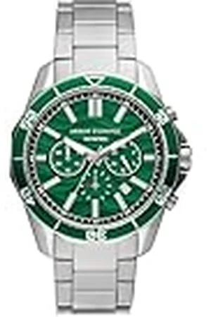 Armani Exchange Analoge herenkwartshorloge met roestvrijstalen armband AX7151SET, , Eén maat, Armband