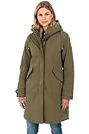 Camel Active Functionele damesjas van een organische katoenmix, donkerkhaki, 38