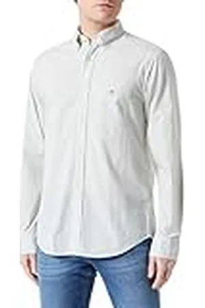 GANT Reg Poplin Stripe Shirt voor heren, Milky Matcha, XL