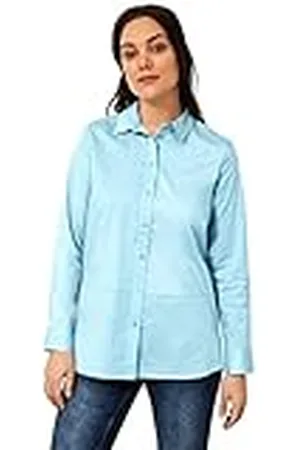 CECIL B343646 blouse, lang, lichtblauw, XS dames, Lichtblauw, XS