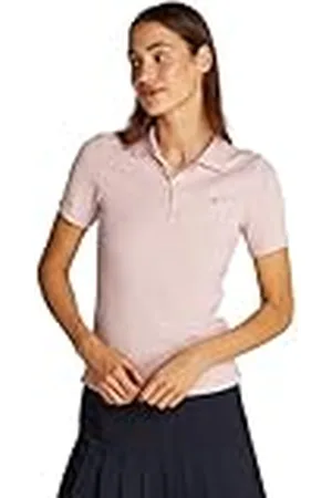 Tommy Hilfiger Dames 1985 Slim Pique Polo SS WW0WW43225 S/S Polo, Roze, M, , M