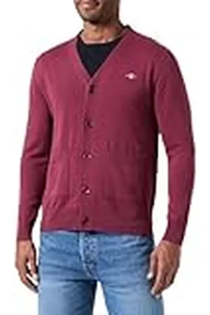 GANT Klassieke katoenen V-cardigan, , XXL