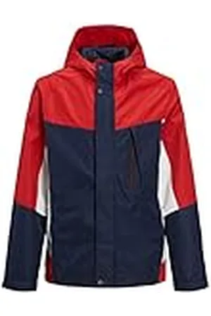 JACK & JONES Junior Jcologan Light Jacket Jnr herenjas, Navy Blazer/Details: POMPEIANRE/WHITE BLOCKING, 128, Navy Blazer/Details: POMPEIANRE/WHITE BLOCKING, 128