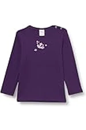 Green Cotton Tangle Rib L/S T-blouse voor babymeisjes, , 62 cm