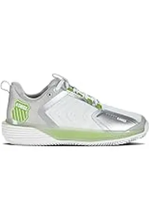 K-Swiss Performance Dames Ultrashot 3 HB tennisschoen, wit/grijs violet/limoengroen, 41,5 EU, , 41.5 EU