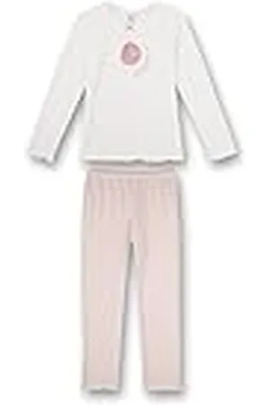 Sanetta Meisjespyjama lang beige pyjamaset, , 104 cm