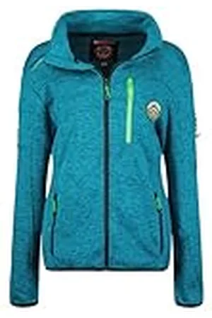 Geographical Norway Trincesse Lady Warme fleece voor dames, ritssluiting, jas, herfst, winter, lente, warm, lange mouwen, trui, bont, zacht, comfortabel, outdoor (turquoise XL), , XL