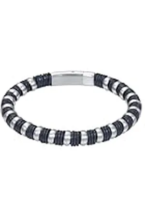 Ixxxi Men Leren Heren armband Logan Zilver Mat | 20cm