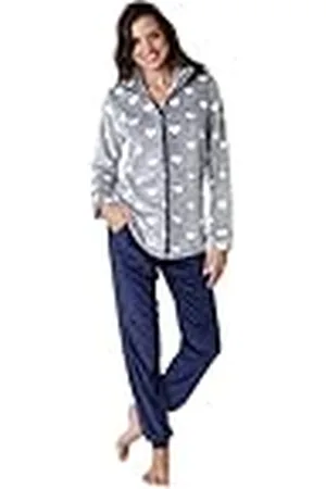Lovable Lange open bont- en microfleece homewear, , L dames, , L