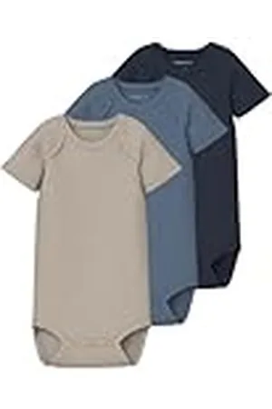 NAME IT Baby Unisex Nbnbody 3P Ss Solid Rib Noos (3-pack), , numeric_98