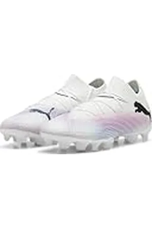 PUMA Unisex Kids Future 7 Pro Fg/Ag Jr Voetbalschoen, White Black Poison Pink, 29 EU