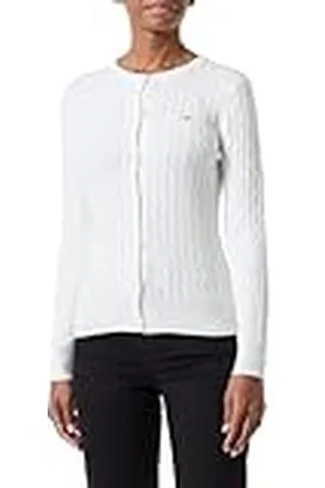GANT Stretch Cotton Cable Cardigan, , L