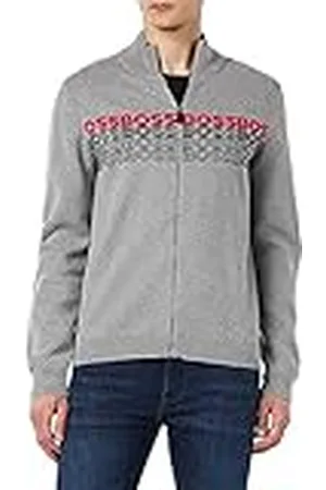 HUGO BOSS Heren Zightek Knitted Cardigan, Licht/Pastel Grey59, XXL, , XXL
