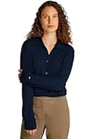 Tommy Hilfiger Dames CASUAL BTN DOWN SHIRT LS WW0WW45983, blauw, XXS, , XXS