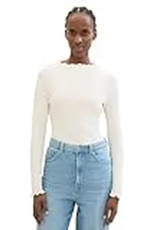 TOM TAILOR T-shirt met lange mouwen voor dames, , XL
