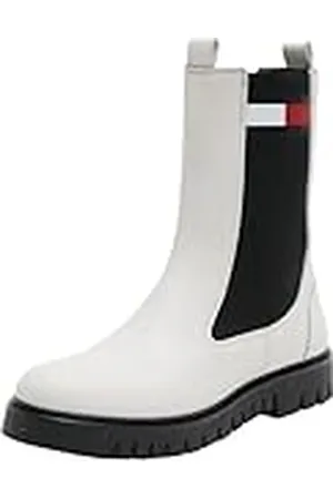 Tommy Hilfiger Dames TJW lange Chelsea Boot (EN0EN02625) Mid, wit (Ecru), 6 UK, , 39 EU
