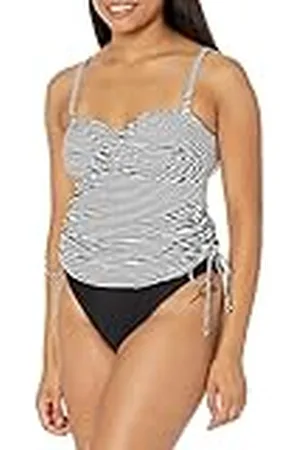 Panache Vrouwen Anya Bandeau Gestreepte Tankini, , 90H