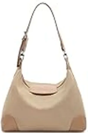 MISS LULÙ Lichtgewicht Hobo Tas Multifunctionele Schoudertas met Witte Hardware en Afneembare Schouderriem