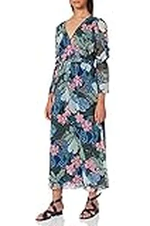 Tommy Hilfiger Dames Wrap Maxi 3/4-mouw wikkeljurk, , L